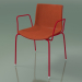 3d model Chair 0458 (4 legs with armrests and front trim, polypropylene PO00104, V48) - preview