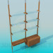 3d model Rack with glass shelves - preview