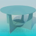 3D Modell Runder Tisch mit Regal - Vorschau