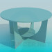 3d model Round table with shelf - preview