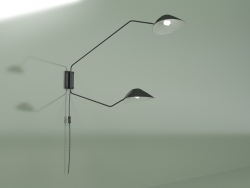 Lâmpada de parede Collet 2 lâmpadas (preto)