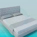 3D Modell Bett mit Lattenrost Kopfteil - Vorschau