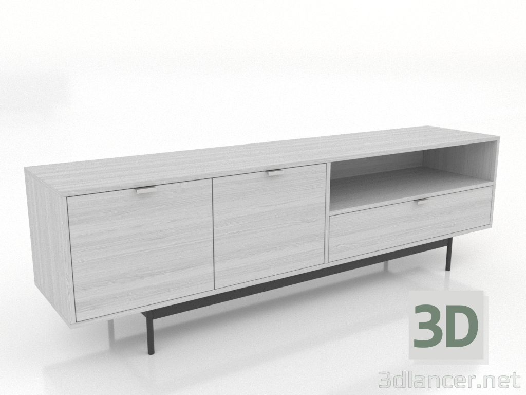 modèle 3D Meuble TV 1800 mm (blanc RAL 9010) - preview modèle 3D Meuble TV 1800 mm (blanc RAL 9010) - preview