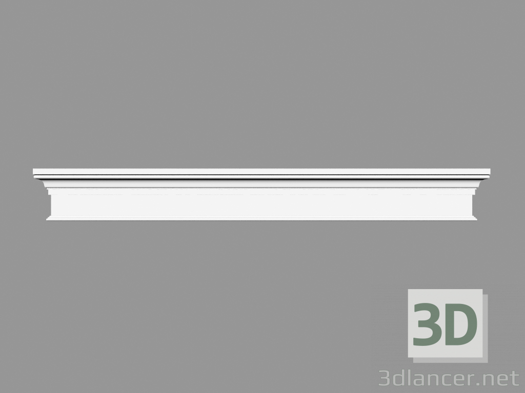 3d model Fronton D400 (127.5 x 14.5 x 5.5 cm) - vista previa