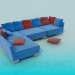 3d модель Огромный угловой диван – превью
