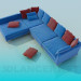 modello 3D Un divano angolare enorme - anteprima