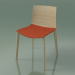 3 डी मॉडल कुर्सी 0308 (4 लकड़ी के पैर, सीट पर एक तकिया के साथ, प्रक्षालित ओक) - पूर्वावलोकन