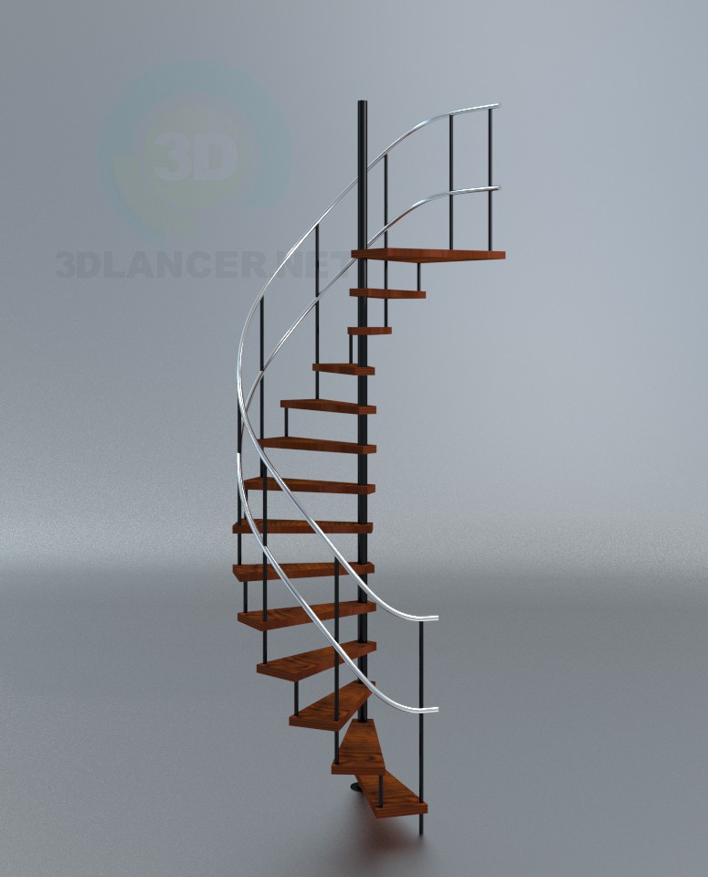 3d model Espiral de escalera + plus - vista previa