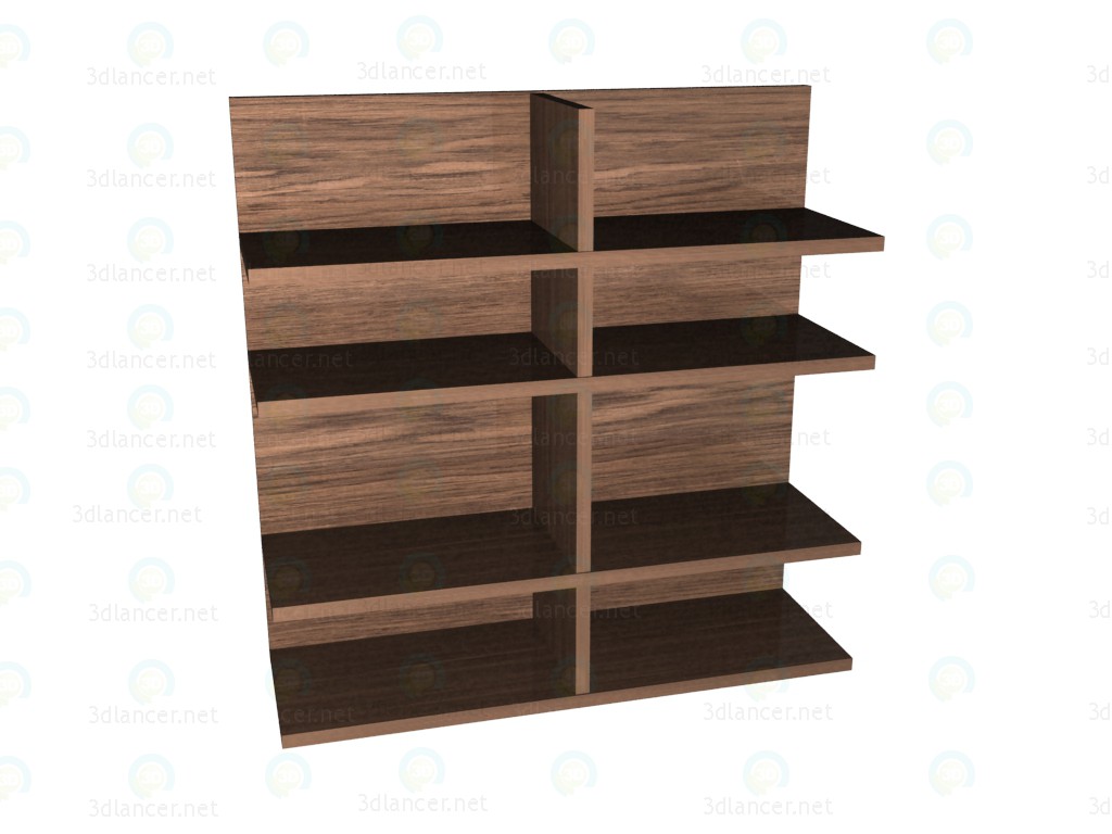 3d model Panel with shelves - preview