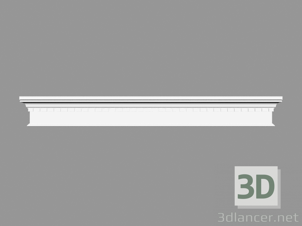 3d model Fronton D401 (127.5 x 14.5 x 5.5 cm) - vista previa