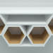 Mueble estante TV soporte TV de nido de abeja 30 de pino Angarsk 3D modelo Compro - render