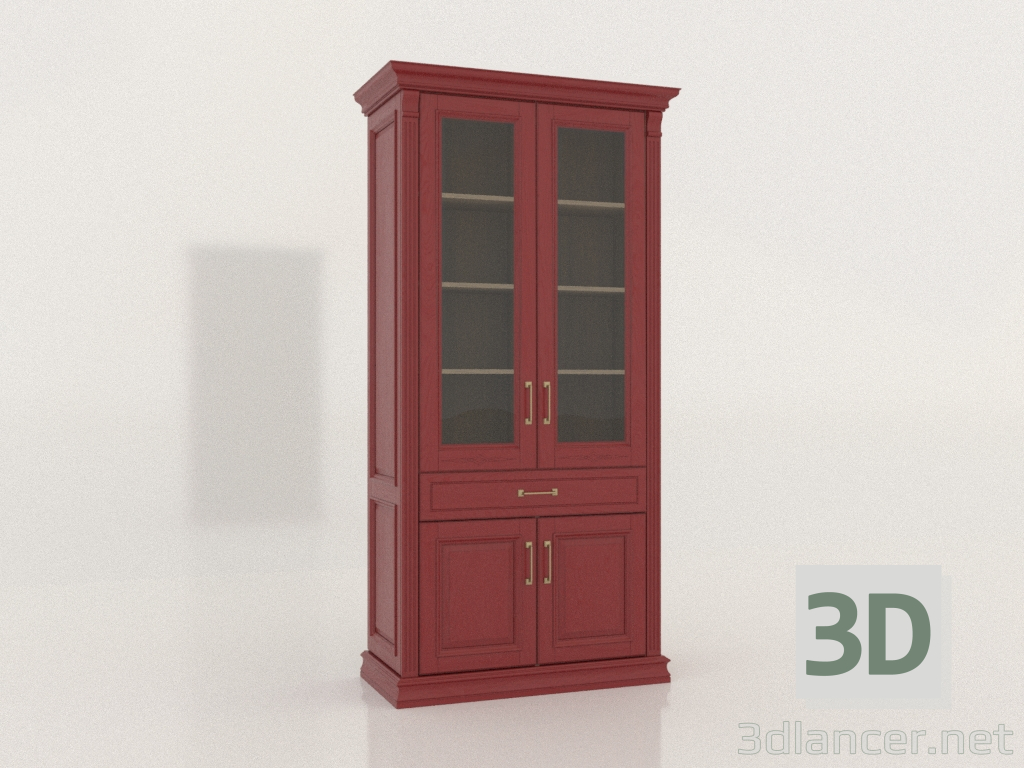 modèle 3D Vitrine double porte vitrée (Chateau) - preview