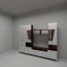 La unidad de pared para el salón 3D modelo Compro - render