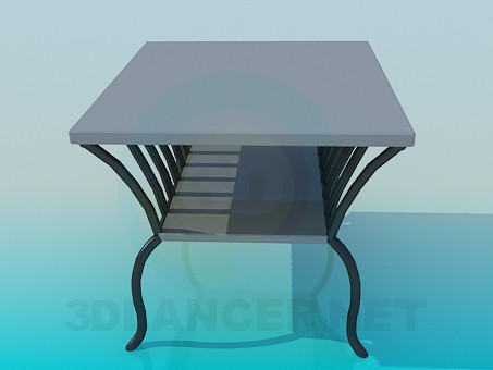 3D Modell Tisch für Zeitungen - Vorschau