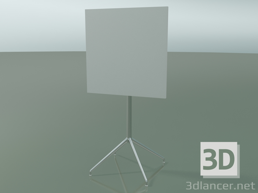 modello 3D Tavolo quadrato 5714, 5731 (H 105 - 69x69 cm, piegato, bianco, LU1) - anteprima