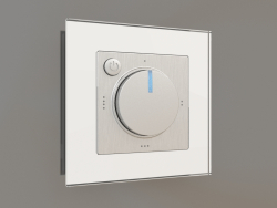 Thermostat électromécanique pour chauffage au sol (argent ondulé)