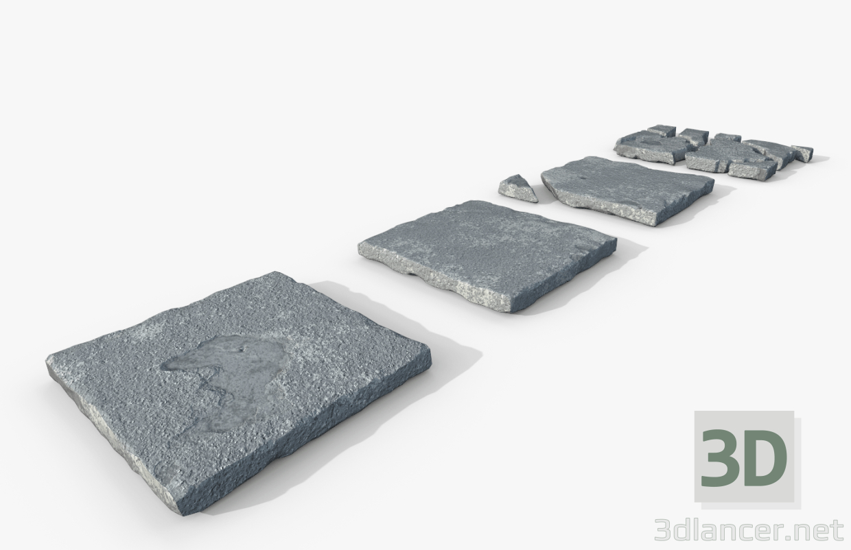 3d Cement tiles model buy - render