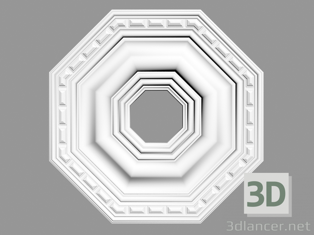 3D modeli Tavan çıkışı (P37) - önizleme