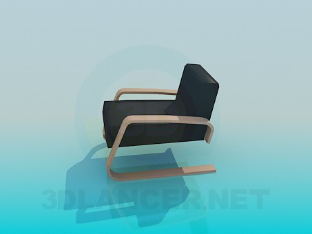 3d модель Низьке крісло – превью