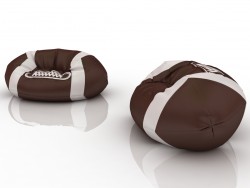 Rugby ball chair bag for playroom