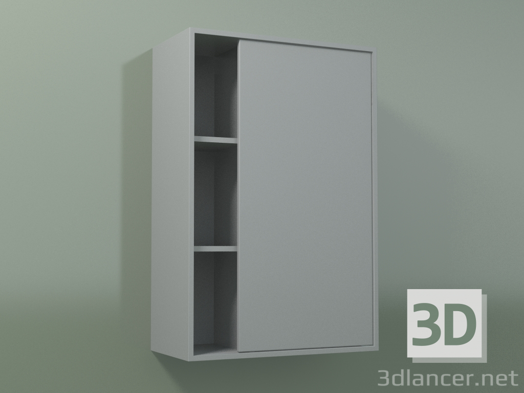 3 डी मॉडल 1 दाहिने दरवाजे के साथ दीवार कैबिनेट (8CUCBCD01, सिल्वर ग्रे C35, L 48, P 24, H 72 सेमी) - पूर्वावलोकन