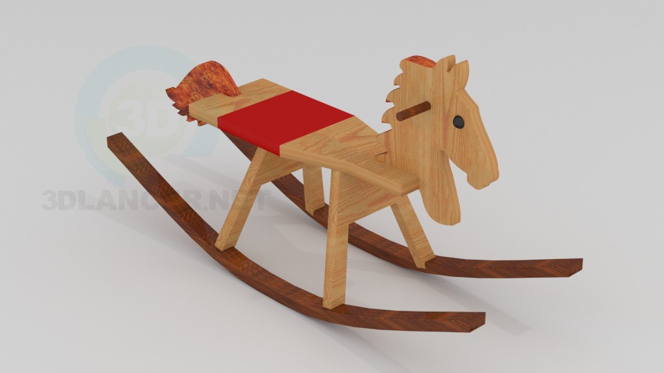 modello 3D Sedia a dondolo per bambini - anteprima