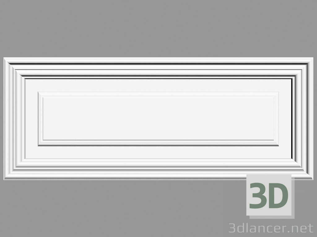 modello 3D Pannello porta D504 (55 x 22 x 1,7 cm) - anteprima