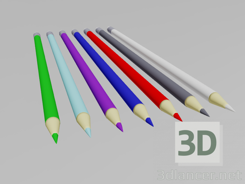 3 डी पेंसिल मॉडल खरीद - रेंडर