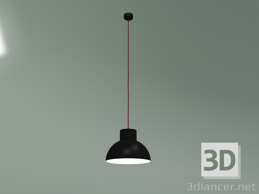 modello 3D Lampada a sospensione Works (nero-rosso) - anteprima