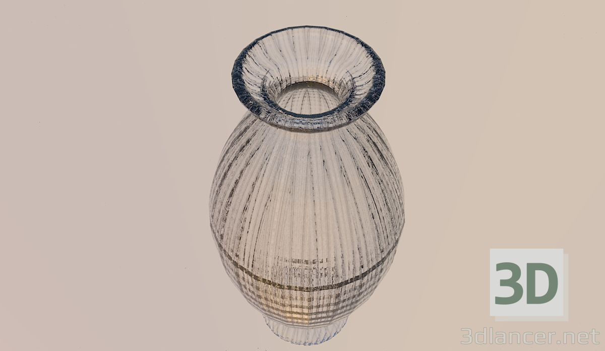 3d model glass vase - preview