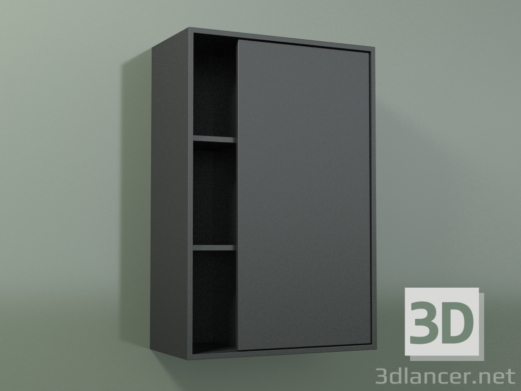 3D Modell Wandschrank mit 1 rechten Tür (8CUCBCD01, Deep Nocturne C38, L 48, P 24, H 72 cm) - Vorschau