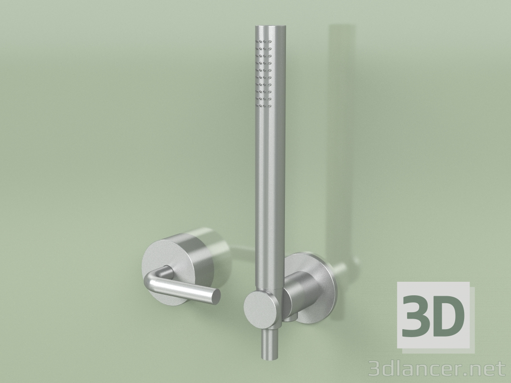 3D modeli El duşlu hidro progresif küvet ve duş bataryası seti (14 58, AS) - önizleme