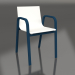 3d model Dining chair model 3 (Grey blue) - preview