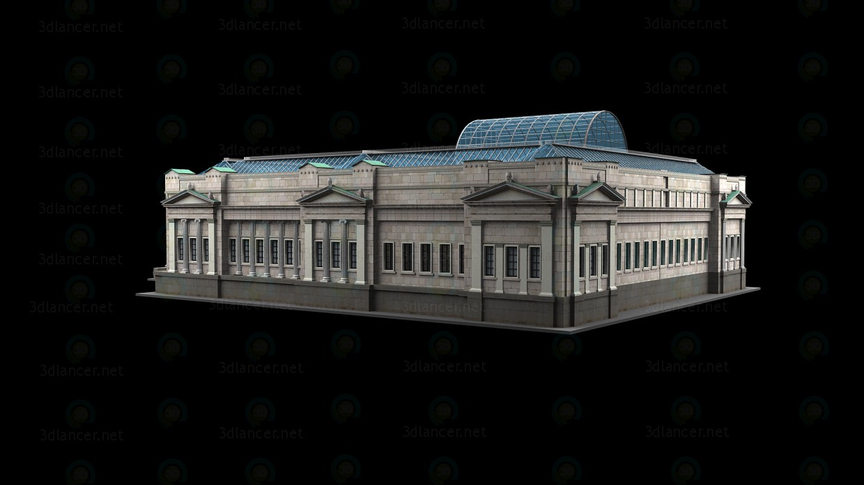 3d State Museum of Fine Arts named after AS Pushkin, Moscow model buy - render