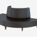 Modelo 3d Sofá de couro moderno em couro Settee - preview