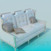 3d модель Сріблястий диван – превью