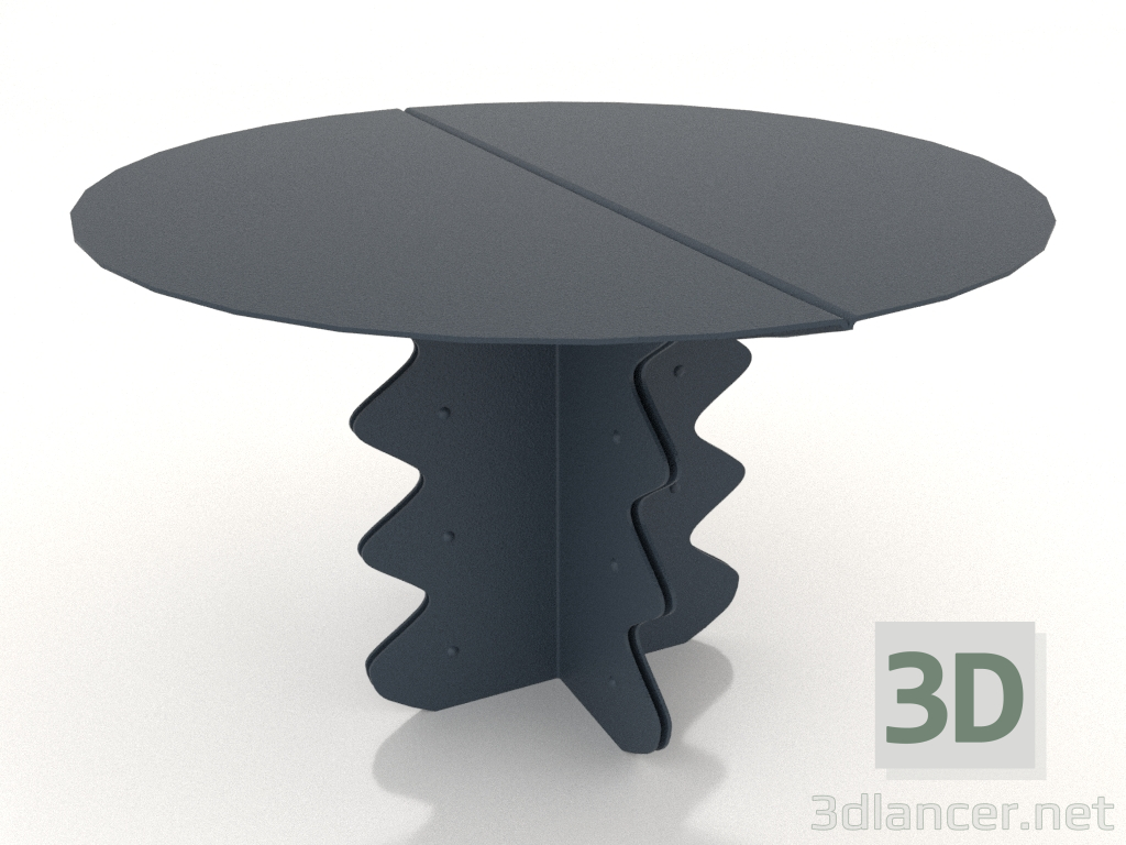 3d model Coffee table 65 x 40 cm (blue) - preview