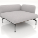 3d model Sofa module 1.5 seater deep with armrest 85 on the right (leather upholstery on the outside) - preview
