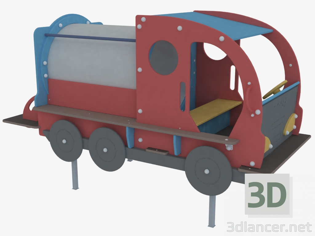 3D Modell Kinderspielgeräte LKW mit Panzer (5128) - Vorschau