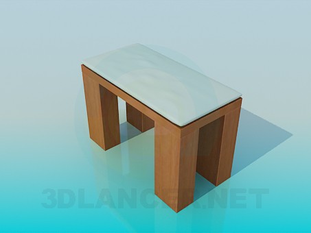 3d model Stool with massive legs - preview