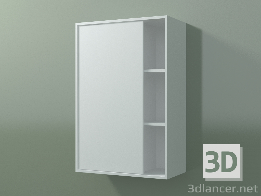 3D modeli 1 sol kapılı duvar dolabı (8CUCBCD01, Glacier White C01, L 48, P 24, H 72 cm) - önizleme