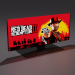 modèle 3D TV noire avec images - preview