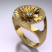 3d кольцо Лотос модель купить - ракурс
