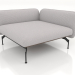 3d model Módulo de sofá de 1,5 plazas de fondo con reposabrazos 110 a la derecha (revestimiento de cuero en e - vista previa