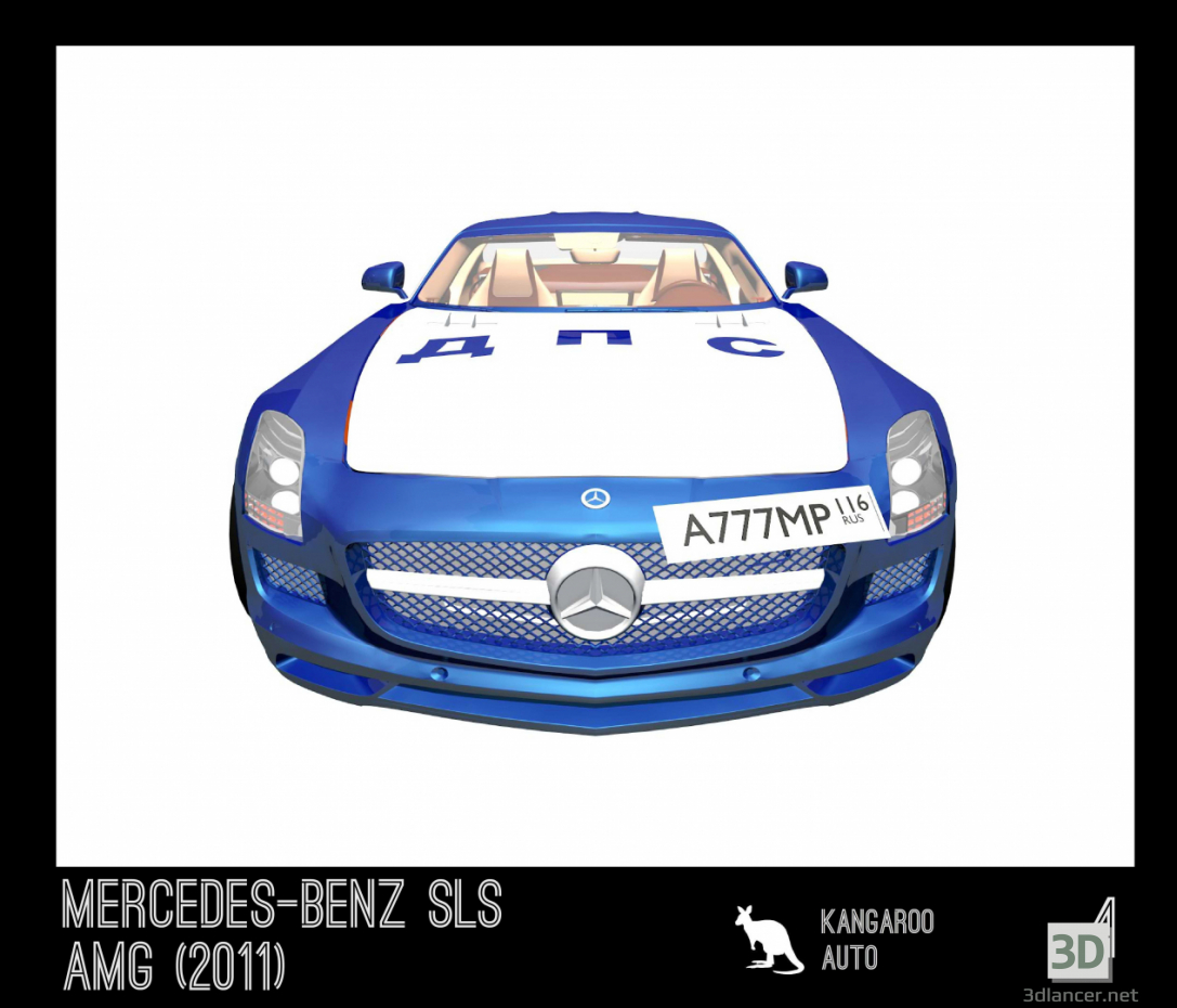 3d Mercedes-Benz SLS AMG (2011) модель купити - зображення