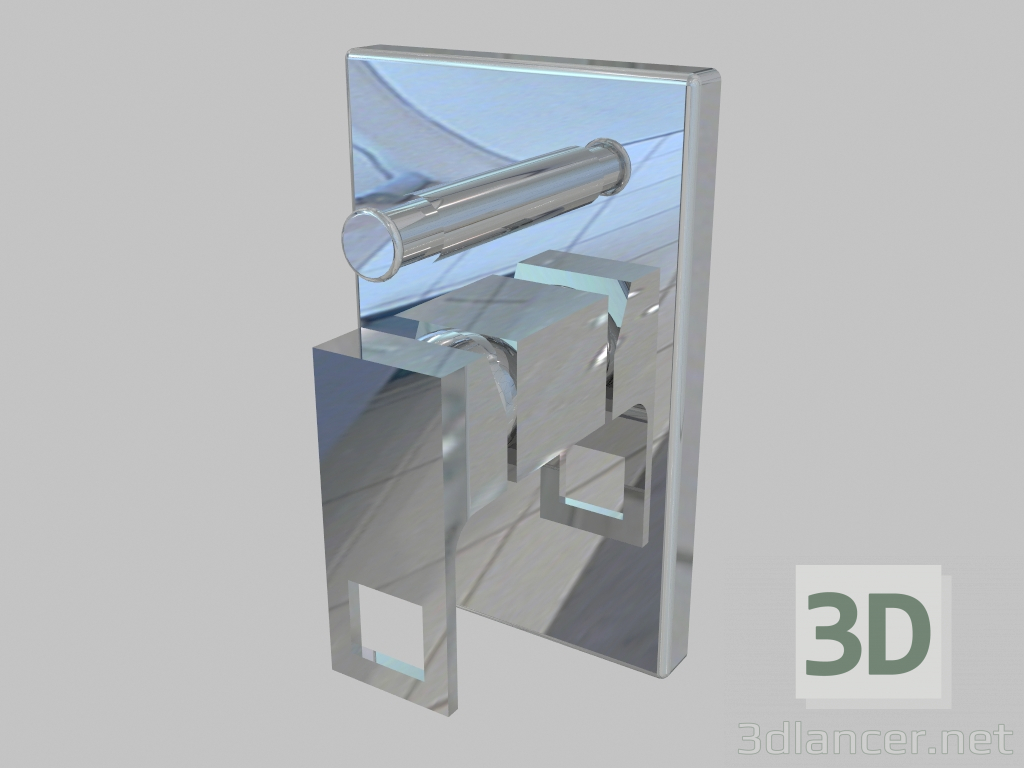 3D Modell Verdeckte Duscharmatur mit Schalter für Anemon Dusche (BCZ 044P) - Vorschau