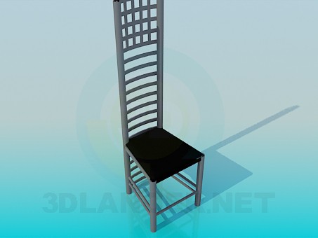 3 डी मॉडल उच्च backrest के साथ कुर्सी - पूर्वावलोकन