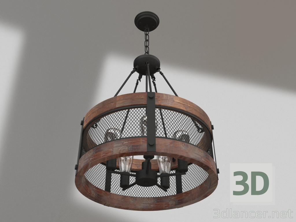 3d model Lámpara colgante Vittoria (FR4561-PL-05-B) - vista previa