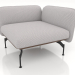 Modelo 3d Módulo de sofá para 1 pessoa com apoio de braço à direita (estofamento em couro na parte externa) - preview
