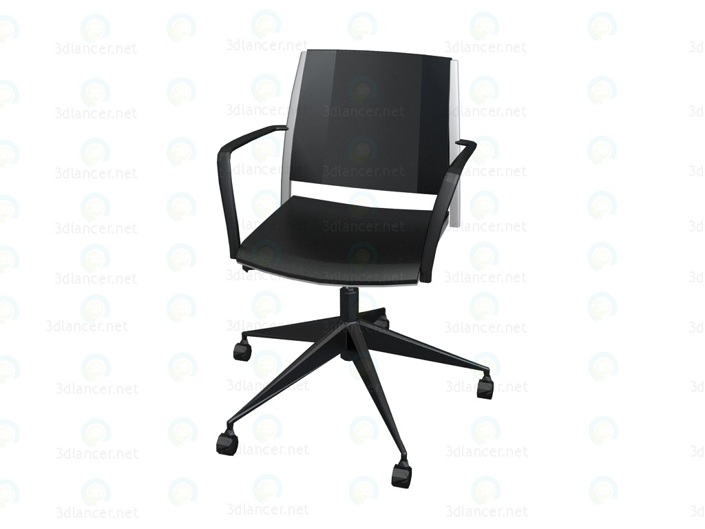 3d model Office chair with armrests - preview